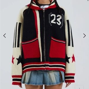 Jaded London Team 23 Knitted Zip Through
